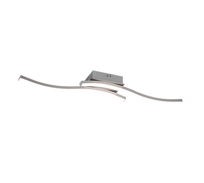 Route LED ceiling lamp 2-pc brushed steel 4000K — R62472407