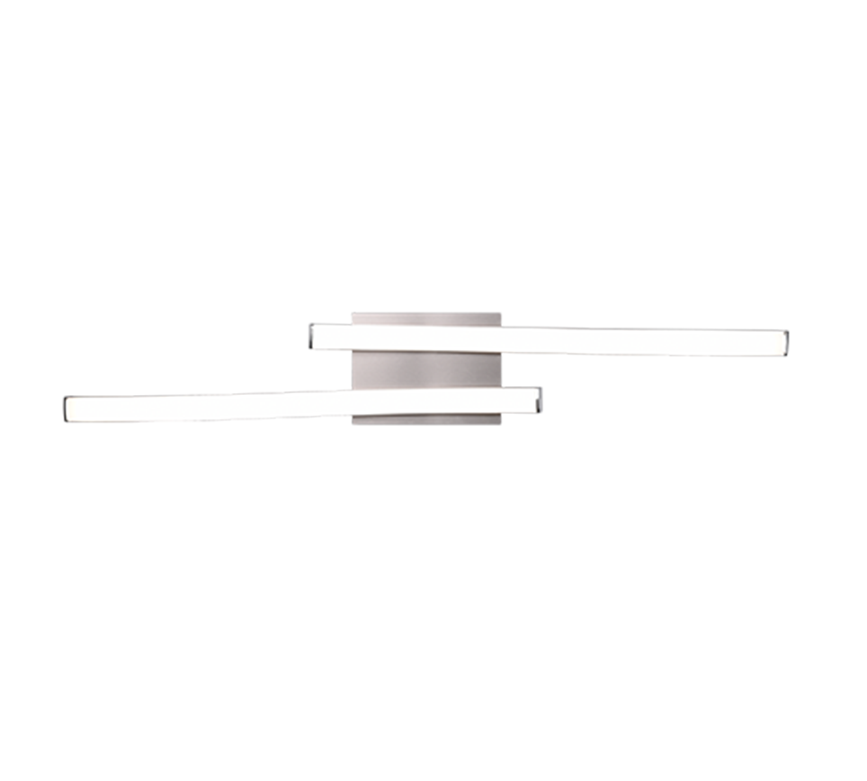 Route LED ceiling lamp 2-pc brushed steel 4000K — R62472407