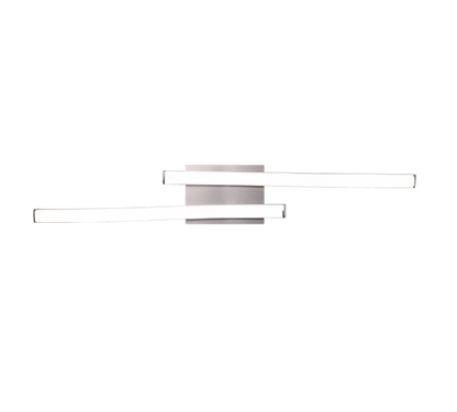 Route LED ceiling lamp 2-pc brushed steel 4000K — R62472407