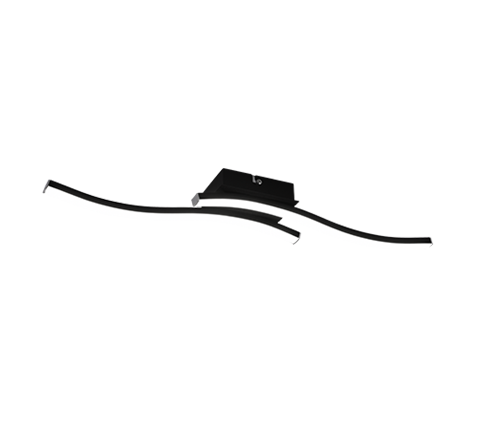 Route LED ceiling lamp 2-pc matt black 4000K — R62472432