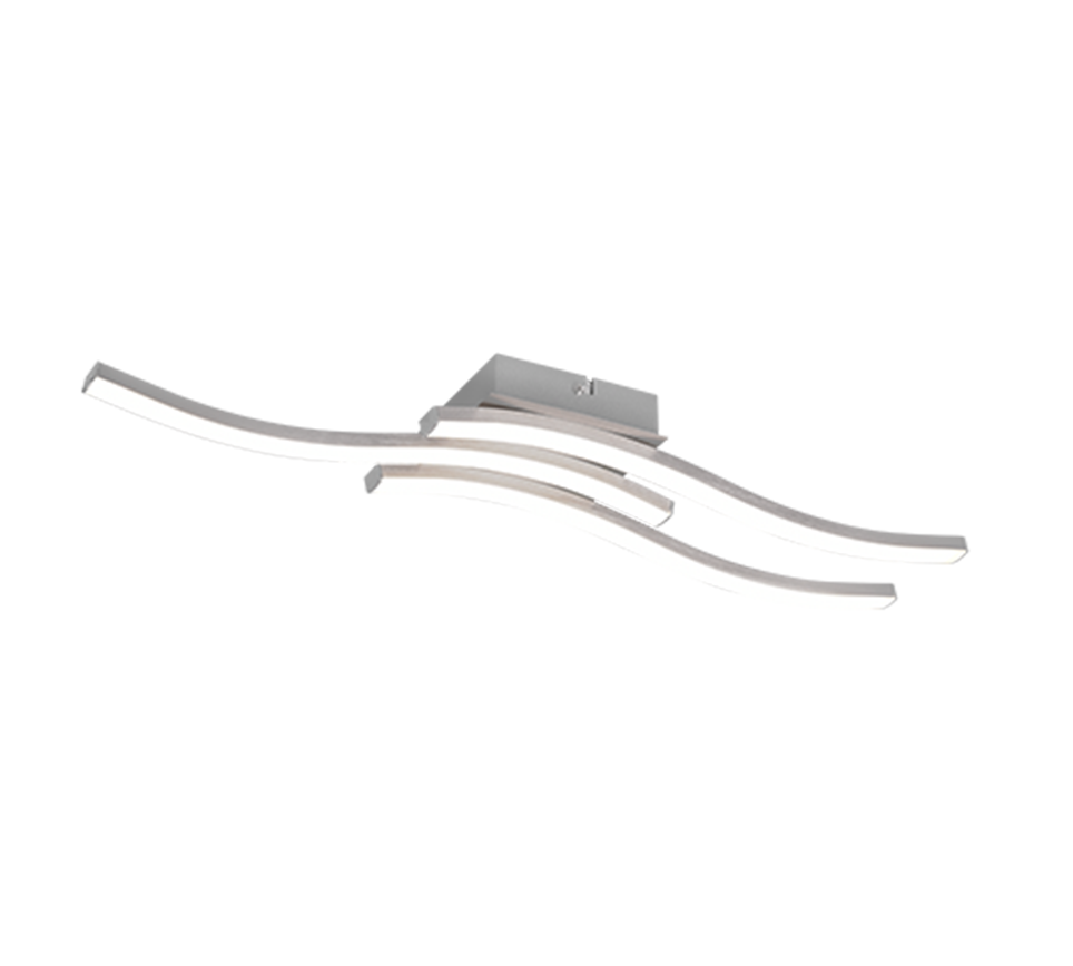 Route LED ceiling lamp 3-pc brushed steel 4000K — R62473407