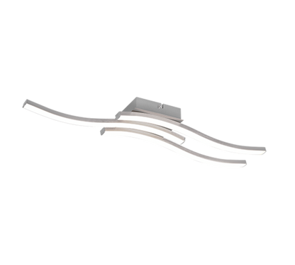 Route LED ceiling lamp 3-pc brushed steel 4000K — R62473407