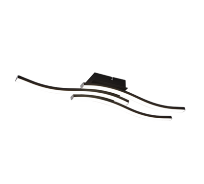 Route LED ceiling lamp 3-pc matt black 4000K — R62473432