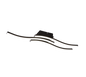 Route LED ceiling lamp 3-pc matt black 4000K — R62473432