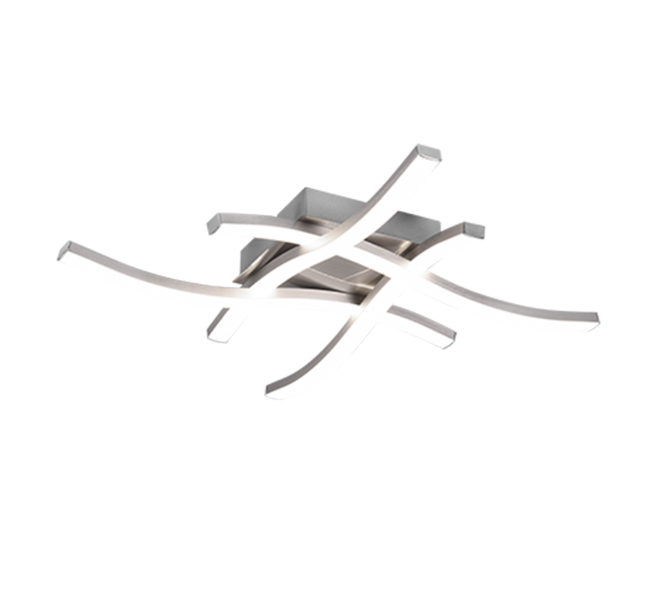 Route LED ceiling lamp 4-pc brushed steel 4000K — R62474407