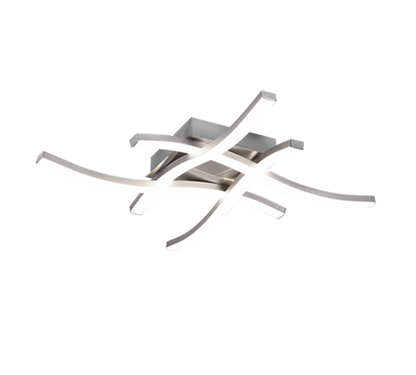 Route LED ceiling lamp 4-pc brushed steel 4000K — R62474407