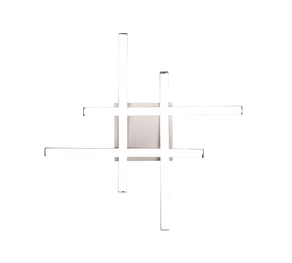 Route LED ceiling lamp 4-pc brushed steel 4000K — R62474407