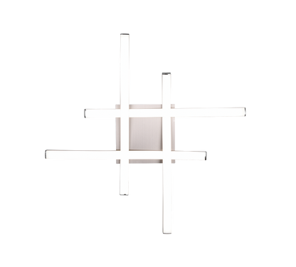Route LED ceiling lamp 4-pc brushed steel 4000K — R62474407