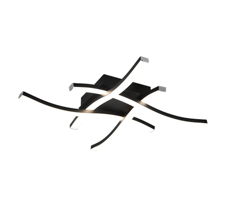 Route LED ceiling lamp 4-pc matt black 4000K — R62474432