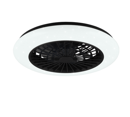 Stralsund LED ceiling fan matt black starlight — R62522132