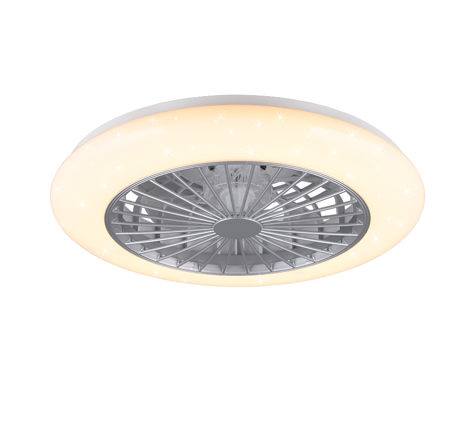 Stralsund LED ceiling fan grey starlight — R62522187