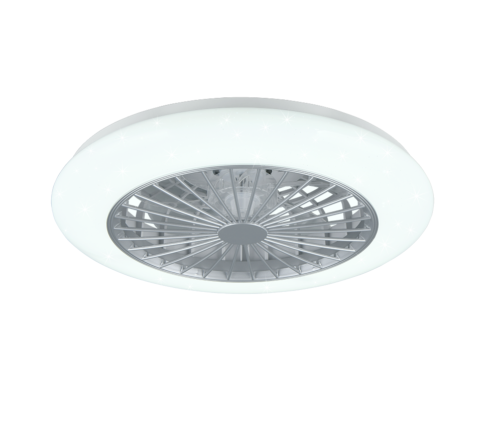 Stralsund LED ceiling fan grey starlight — R62522187