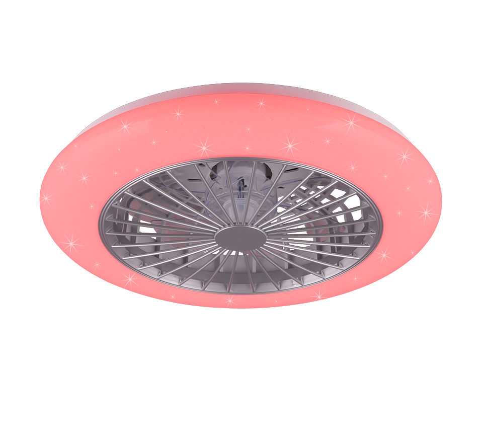 Stralsund LED ceiling fan grey starlight RGBW — R62522987