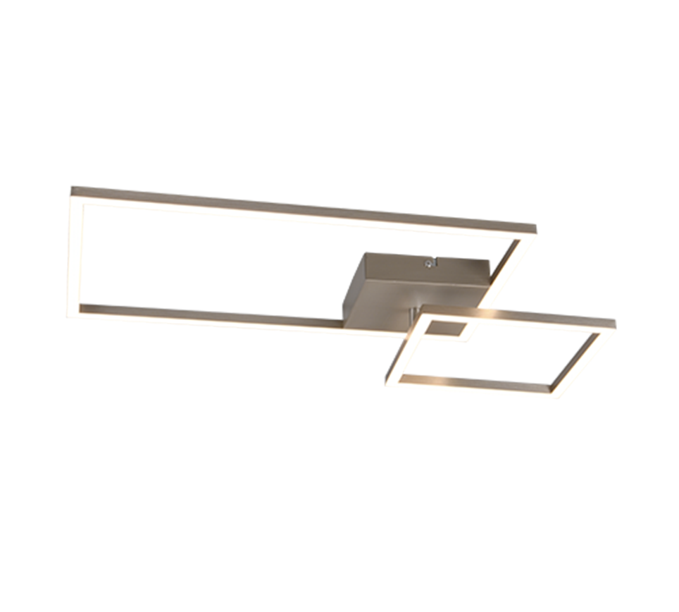 Padella LED ceiling lamp brushed steel 4000K — R62642407
