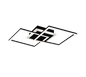 Venida LED ceiling lamp square black — R62793132