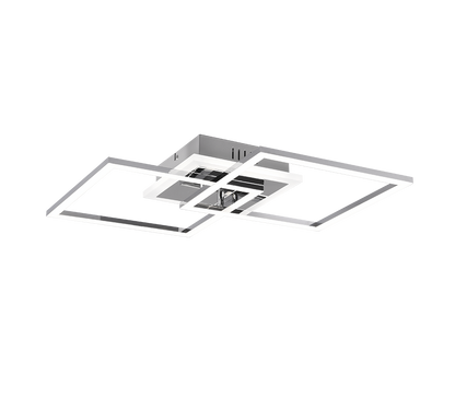 Venida LED ceiling lamp square chrome 4000K — R62793406
