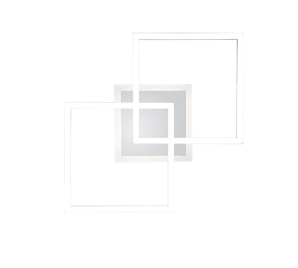 Venida LED ceiling lamp square chrome 4000K — R62793406