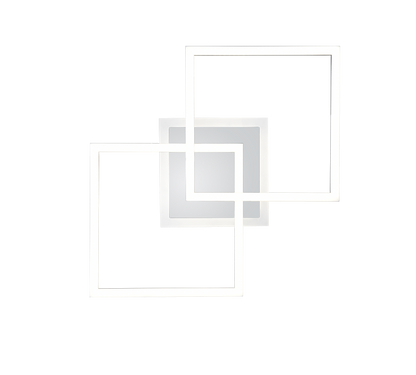 Venida LED ceiling lamp square chrome 4000K — R62793406