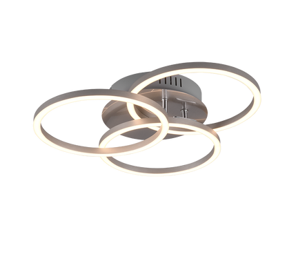 Circle LED ceiling lamp brushed steel — R62823107