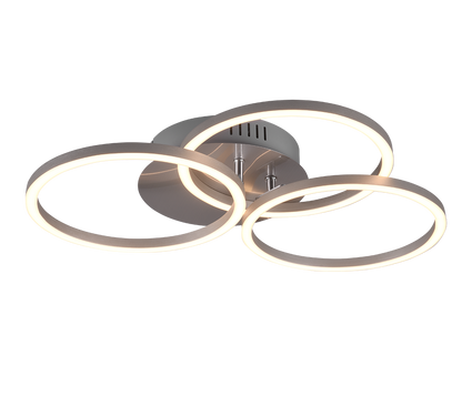 Circle LED ceiling lamp brushed steel — R62823107