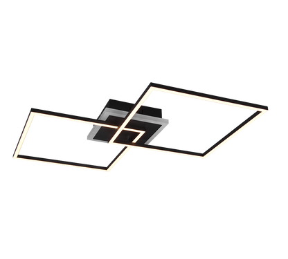 Arribo LED ceiling lamp square matt black RGBW — R62843132