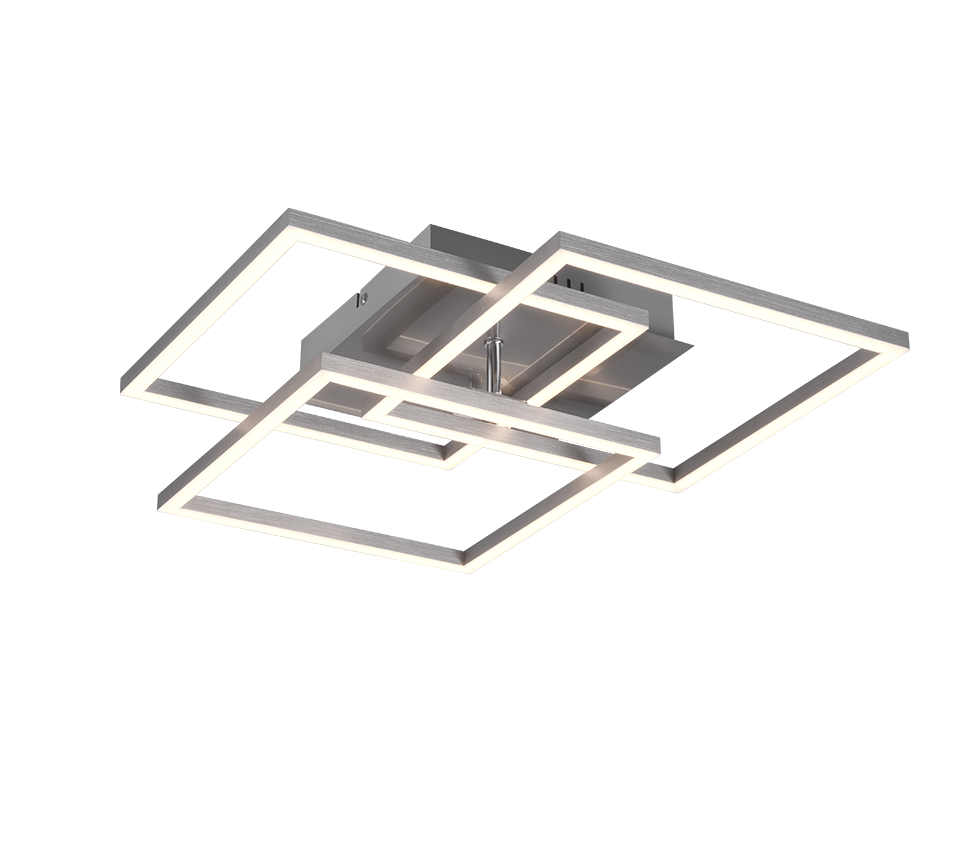 Mobile LED ceiling lamp brushed steel — R62883107