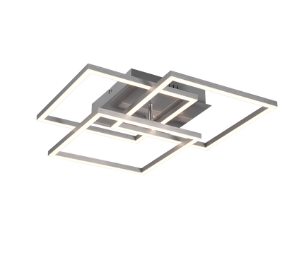 Mobile LED ceiling lamp brushed steel — R62883107