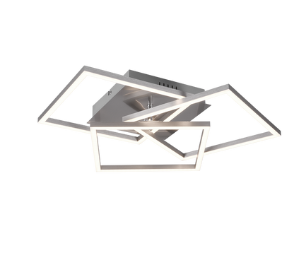 Mobile LED ceiling lamp brushed steel — R62883107