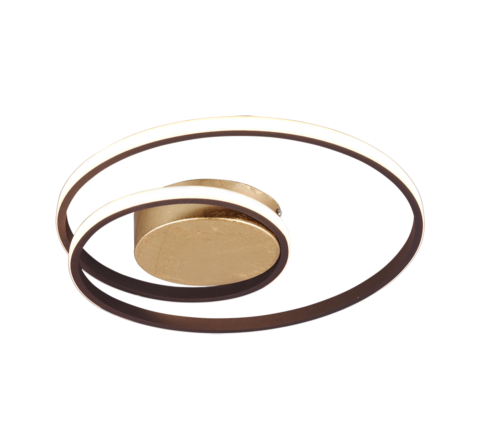Zibal LED ceiling lamp rustic/gold — R62911124