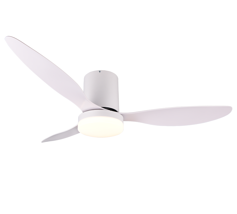 Göteborg LED ceiling fan matt white — R64202131