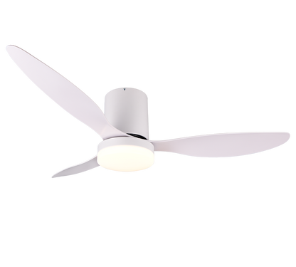 Göteborg LED ceiling fan matt white — R64202131