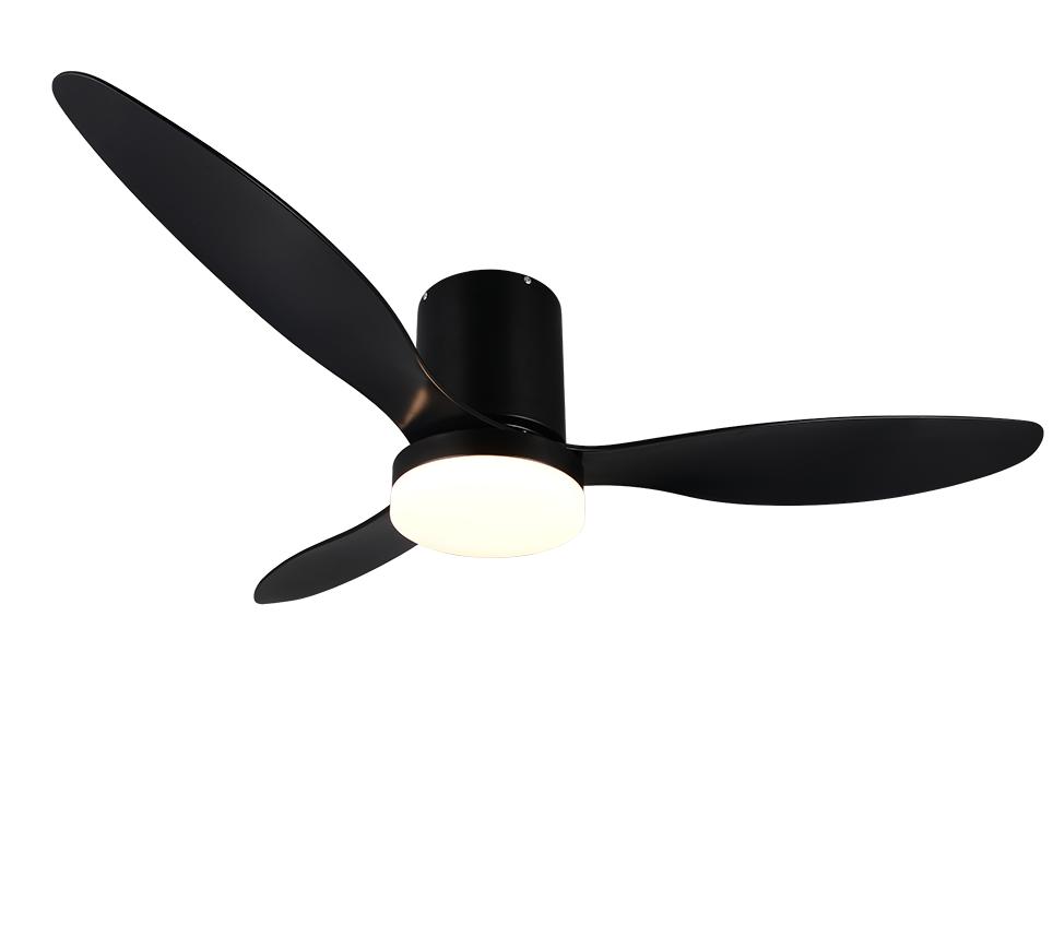Göteborg LED ceiling fan matt black — R64202132