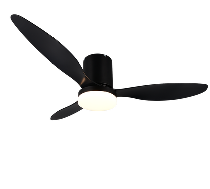 Göteborg LED ceiling fan matt black — R64202132