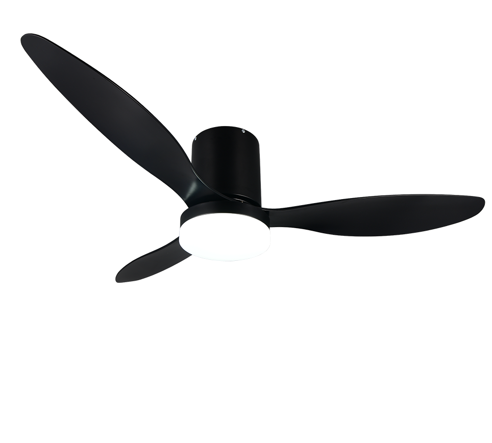 Göteborg LED ceiling fan matt black — R64202132