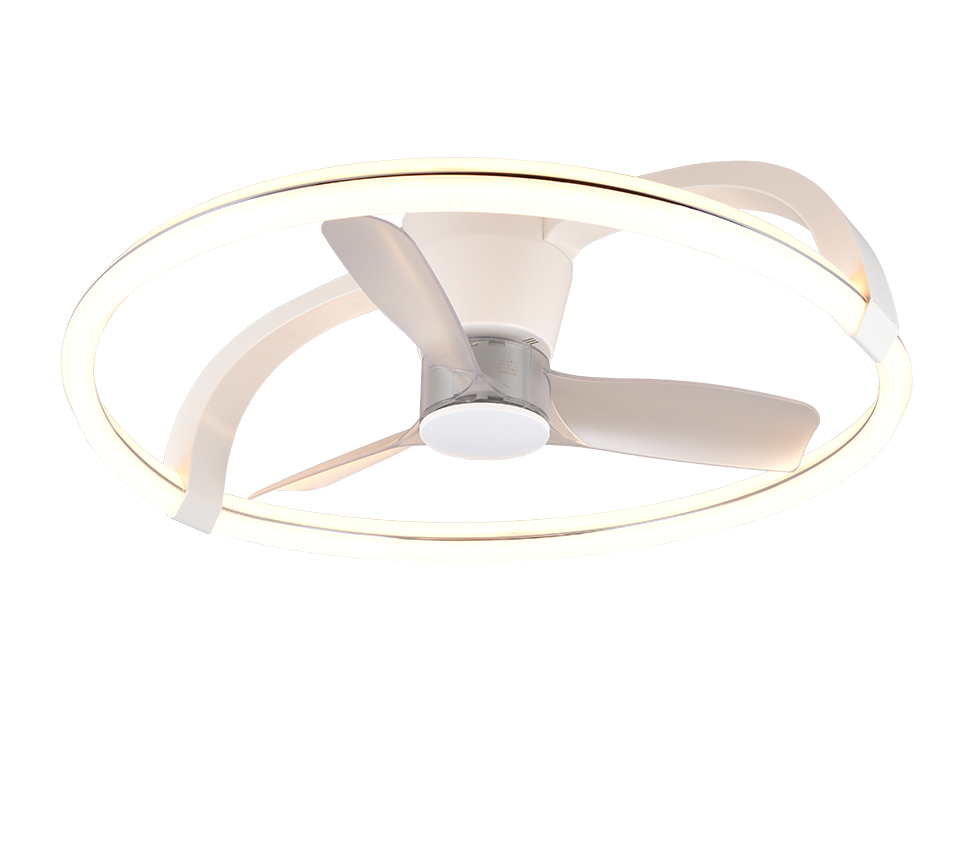 Stockholm LED ceiling fan matt white — R64262131