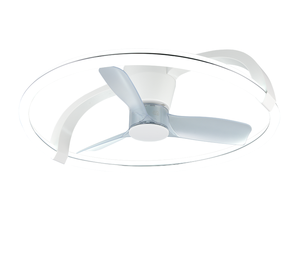 Stockholm LED ceiling fan matt white — R64262131