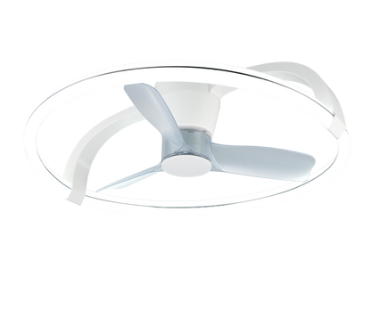 Stockholm LED ceiling fan matt white — R64262131