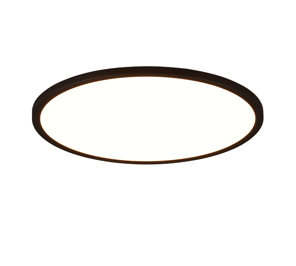 Aureo LED ceiling lamp 40 cm matt black RGB — R64371932