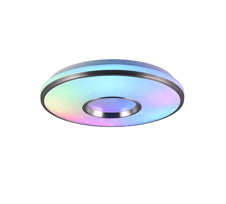 Realta LED ceiling lamp 39 cm brushed aluminium RGBW — R64401005