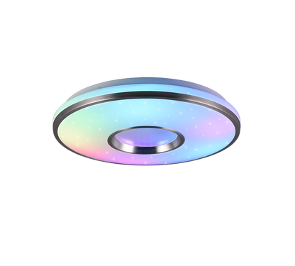 Realta LED ceiling lamp 39 cm brushed aluminium RGBW — R64401005