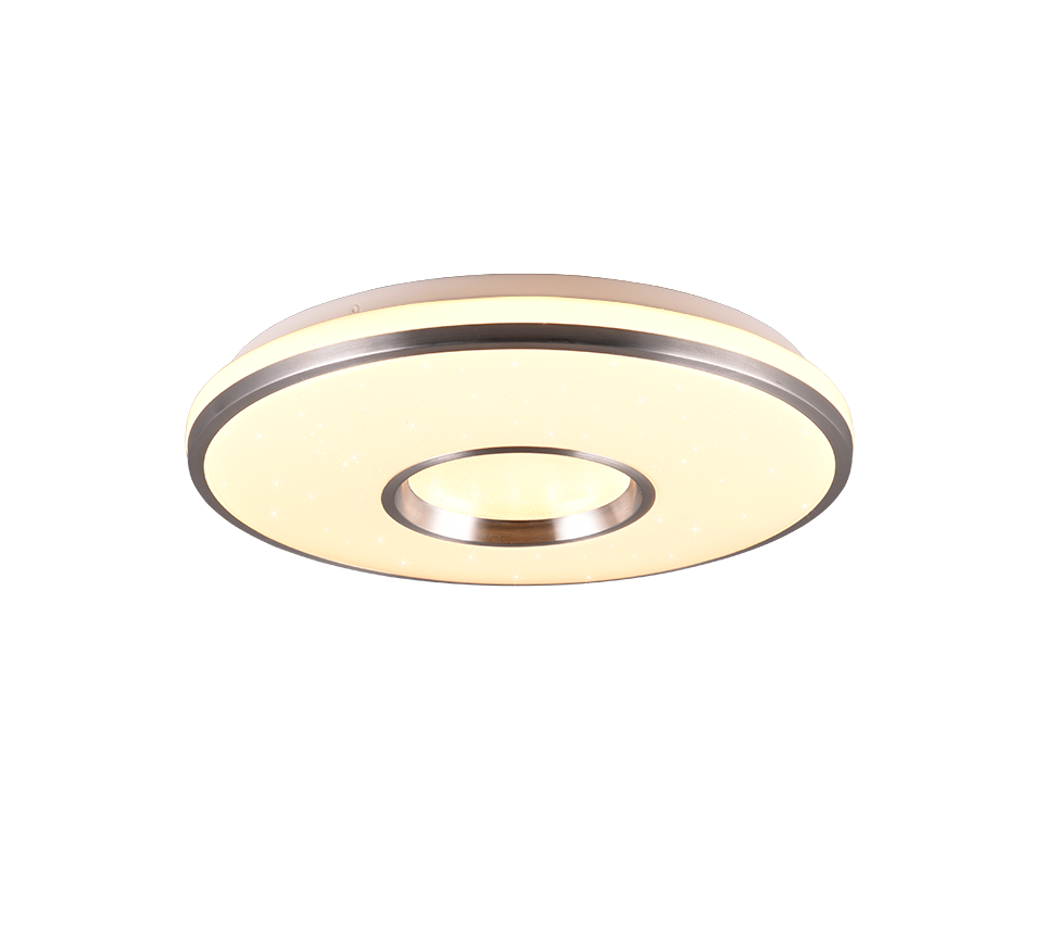 Realta LED ceiling lamp 39 cm brushed aluminium RGBW — R64401005