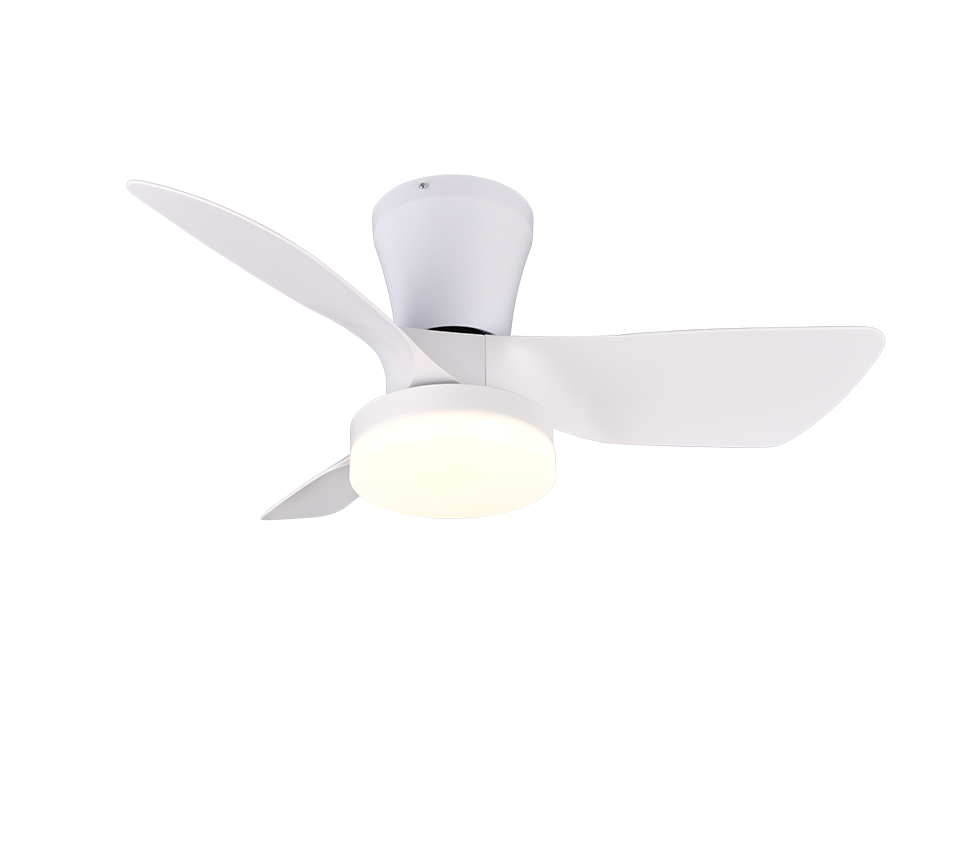 Randers LED ceiling fan matt white — R64412131
