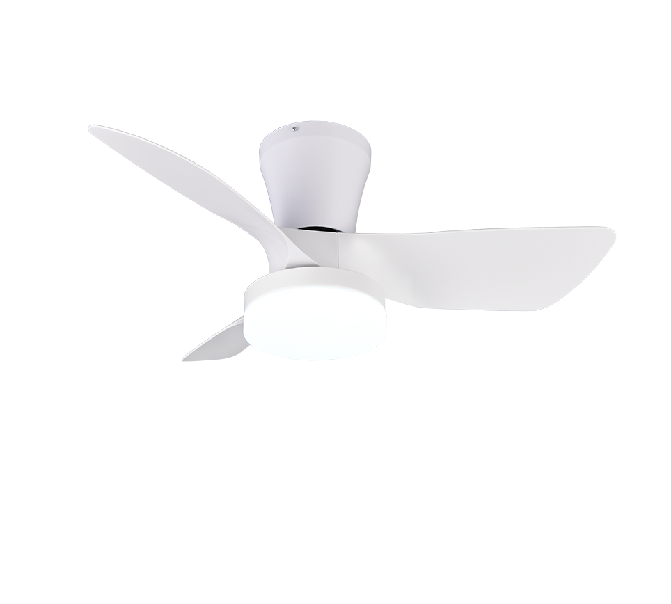 Randers LED ceiling fan matt white — R64412131