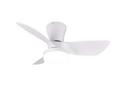 Randers LED ceiling fan matt white — R64412131