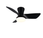 Randers LED ceiling fan matt black — R64412132