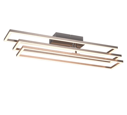 Corso LED ceiling lamp brushed steel — R64423107
