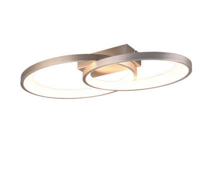 Malaga LED ceiling lamp brushed steel — R64482107