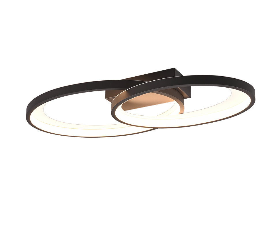 Malaga LED ceiling lamp matt black — R64482134