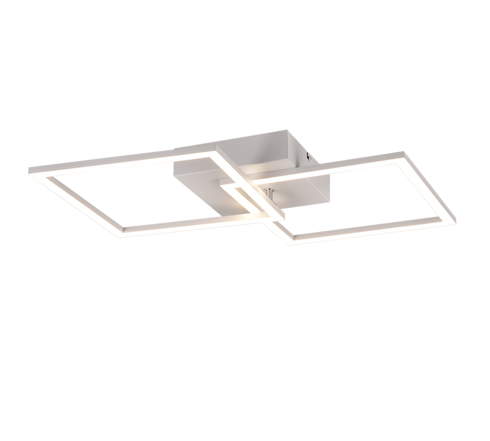 Trail LED ceiling lamp 2-pc matt white — R64492131