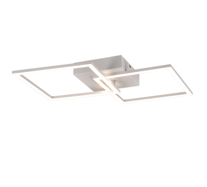 Trail LED ceiling lamp 2-pc matt white — R64492131